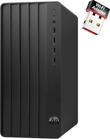 برج الكمبيوتر المكتبي HP 290 G9 للطلاب المنزليين والأعمال، معالج Intel رباعي النواة من الجيل الثالث عشر، ذاكرة الوصول العشوائي DDR4 سعة 16 جيجابايت، SSD PCIe 1 تيرابايت، محول WiFi، RJ-45، HDMI، VGA، كيلو بايت وماوس، Windows 11 Home in Saudi Arabia