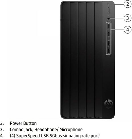 برج الكمبيوتر المكتبي HP 290 G9 للطلاب المنزليين والأعمال، معالج Intel رباعي النواة من الجيل الثالث عشر، ذاكرة الوصول العشوائي DDR4 سعة 16 جيجابايت، SSD PCIe 1 تيرابايت، محول WiFi، RJ-45، HDMI، VGA، كيلو بايت وماوس، Windows 11 Home in Saudi Arabia