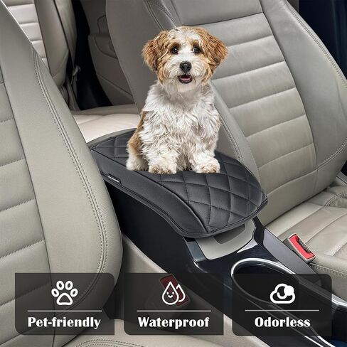 غطاء ذراعي وحدة التحكم المركزية لعام 2013 2014 2015 2016 Ford Escape & C-Max SUV Accessories ، غطاء راحة ذراع جلد نباتي للسيارة ، واقي مخصص في صندوق المقعد. in Saudi Arabia