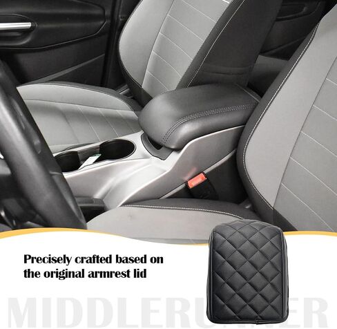 غطاء ذراعي وحدة التحكم المركزية لعام 2013 2014 2015 2016 Ford Escape & C-Max SUV Accessories ، غطاء راحة ذراع جلد نباتي للسيارة ، واقي مخصص في صندوق المقعد. in Saudi Arabia