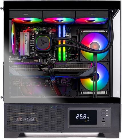 كمبيوتر Skytech Gaming Azure 3 Plus للألعاب، Intel i7 14700F 2.1 جيجا هرتز، NVIDIA RTX 5070 12 جيجا، 2 تيرابايت Gen4 NVMe SSD، 16 جيجا DDR5 RAM 6000، 850 وات Gold ATX 3 PSU، 360 ARGB AIO، Wi-Fi، Win 11، سطح المكتب in Saudi Arabia