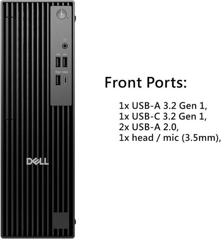 Dell Pro Slim QCS1250 SFF Desktop Computer, 16-core Intel Core i9-12900K, 32GB DDR5, 1TB SSD, DisplayPort + HDMI, Wi-Fi 6E, Bluetooth, RJ-45, USB-C, Wired Keyboard & Mouse, Windows 11 Pro in Saudi Arabia