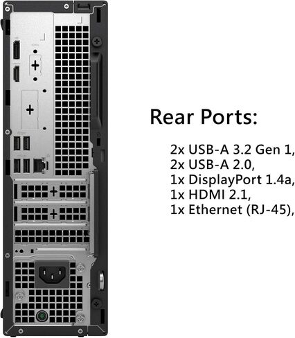 Dell Pro Slim QCS1250 SFF Desktop Computer, 16-core Intel Core i9-12900K, 32GB DDR5, 1TB SSD, DisplayPort + HDMI, Wi-Fi 6E, Bluetooth, RJ-45, USB-C, Wired Keyboard & Mouse, Windows 11 Pro in Saudi Arabia