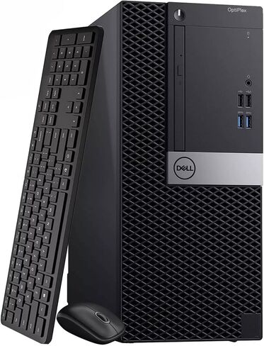 كمبيوتر مكتبي Dell Optiplex 7050 Tower - Intel Core i5-7500 الجيل السابع 3.40 جيجا هرتز - ذاكرة وصول عشوائي DDR4 سعة 16 جيجابايت - SSD سعة 256 جيجابايت - محرك أقراص ثابتة سعة 1 تيرابايت - لوحة مفاتيح وماوس لاسلكيان - كمبيوتر شخصي للمنزل والأعمال - Window  in Kuwait