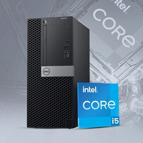 كمبيوتر مكتبي Dell Optiplex 7050 Tower - Intel Core i5-7500 الجيل السابع 3.40 جيجا هرتز - ذاكرة وصول عشوائي DDR4 سعة 16 جيجابايت - SSD سعة 256 جيجابايت - محرك أقراص ثابتة سعة 1 تيرابايت - لوحة مفاتيح وماوس لاسلكيان - كمبيوتر شخصي للمنزل والأعمال - Window  in Kuwait