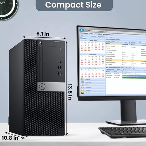 كمبيوتر مكتبي Dell Optiplex 7050 Tower - Intel Core i5-7500 الجيل السابع 3.40 جيجا هرتز - ذاكرة وصول عشوائي DDR4 سعة 16 جيجابايت - SSD سعة 256 جيجابايت - محرك أقراص ثابتة سعة 1 تيرابايت - لوحة مفاتيح وماوس لاسلكيان - كمبيوتر شخصي للمنزل والأعمال - Window  in Kuwait