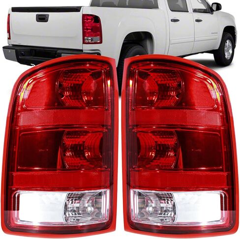 مصباح خلفي Nakuuly متوافق مع 2007-2014 GMC Sierra 1500 2500HD 3500HD الجانب الأيمن للركاب الضوء الخلفي مجموعة إشارة الفرامل مع لمبة # 25958485 GM2801208 in Kuwait
