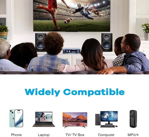 AK35 Bluetooth 5.0 Stereo Amplifier, 2.0 Channel Mini Audio Receiver, 30Wx2 Home HiFi Audio Amp with Bass/Treble Control for Home Theater, TV, Speakers, Car in Saudi Arabia