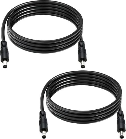 2 قطعة 6.6ft DC 5.5mm x 2.5mm ذكر إلى ذكر كابل تمديد الطاقة، 14AWG 12V 24V DC سلك الطاقة لكاميرا CCTV، شاشة الطاقة الشمسية، الألواح الشمسية in Kuwait