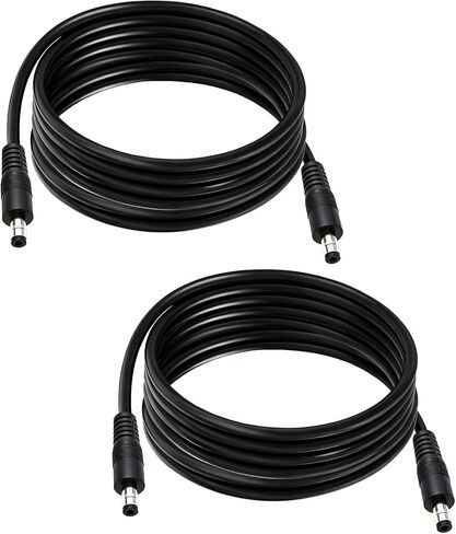 2 قطعة 6.6ft DC 5.5mm x 2.5mm ذكر إلى ذكر كابل تمديد الطاقة، 14AWG 12V 24V DC سلك الطاقة لكاميرا CCTV، شاشة الطاقة الشمسية، الألواح الشمسية in Kuwait