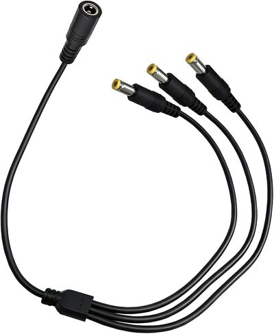 DC Power Splitter Cable 5.5 x 2.5mm 3-Pack, 1 to 3 Way, 2.3FT in Kuwait