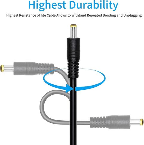 كابل مقسم الطاقة DC 5.5 × 2.5 مم، 3 حزم، 1 إلى 3 طرق 18AWG 12V/24V 10A تيار عالٍ متوافق مع كاميرا CCTV، DVR للأمان، شاشة LCD، الكمبيوتر المحمول، جهاز التوجيه، 2.3 قدم in Kuwait