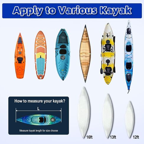 UPF 50+ Kayak Cover, Dustproof Canoe Cover for Outdoor Storage, 420D Waterproof Kayak Cover for Fishing Boat, Gray (Silver, 10ft) in Saudi Arabia