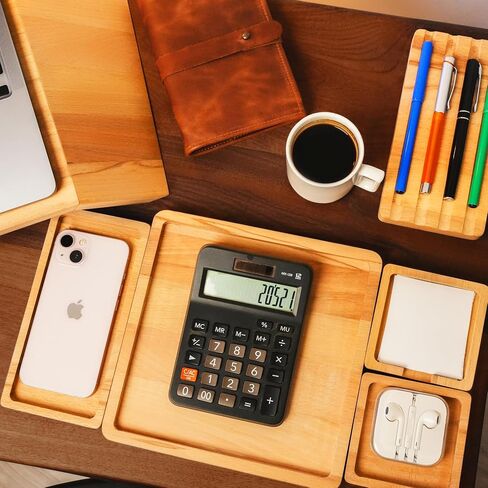 Personalized Wooden Phone Stand, Custom Office Desk Organizer, Laptop Stand for Desk, Office Desk Storage Trays, Office Desktop Accessories in Saudi Arabia