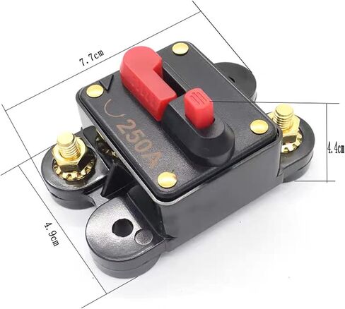 XMKT 50A 60A 80A 100A 150A 200A 250A 300A 12-48V سيارة مضخم الصوت قطاع دارة فيوز حامل مكبر صوت استيريو تجديد (200A) in Saudi Arabia