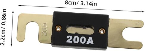 حامل الصمامات Cabilock 200A ANL لنظام الصوت في السيارة 4 قطع من الصمامات المضمنة لحماية المركبات ومكبرات الصوت والمحولات المتوافقة للشاحنات والقوارب in Saudi Arabia