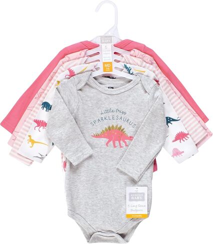 Hudson Baby baby girls Cotton Long-sleeve Bodysuits Bodysuit, Aviation, 18-24 Months US in Saudi Arabia