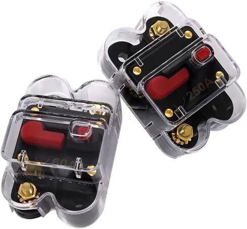 XMKT 50A 60A 80A 100A 150A 200A 250A 300A 12-48V Car Audio Amplifier Circuit Breaker Fuse Holder Stereo Amplifier Refit(80A) in Saudi Arabia