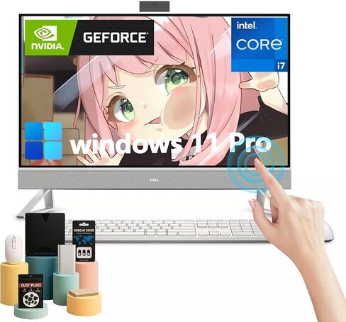 Dell Inspiron 7730 All-in-One Desktop, 27" FHD Touchscreen Display（1920x1080）, Intel Core 7-150U GPU(up to 5.4 GHz), NVIDIA GeForce MX570A GDDR6, Win 11 Pro (32GB RAM, 2TB SSD) in Saudi Arabia