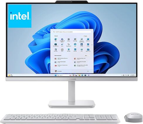 Lenovo 24" FHD All-in-One Desktop Computer for Home & Office, Intel Processor, WiFi 6, HDMI, Business AIO, Vent-Hear, Wireless Keyboard & Mouse, Windows 11 (A100 24, 32GB RAM | 4TB SSD) in Saudi Arabia