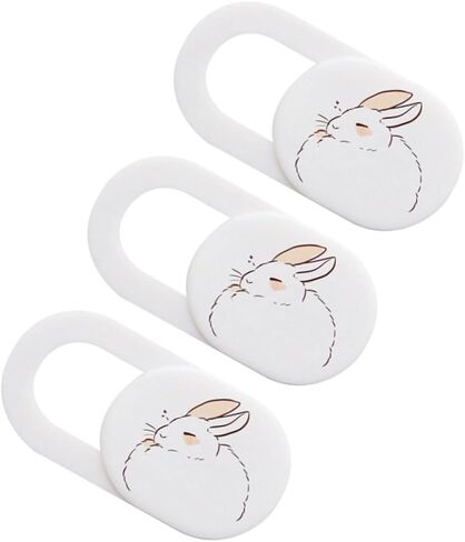 3Pcs Cartoon Webcam Cover Set Privacy Protection for Tablets and Phones Ultra-Thin Slider for Use in Saudi Arabia
