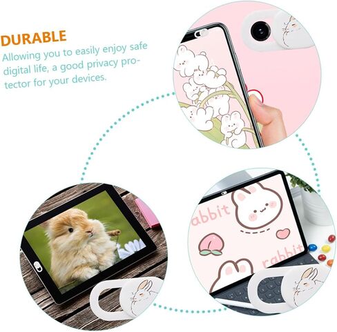 3Pcs Cartoon Webcam Cover Set Privacy Protection for Tablets and Phones Ultra-Thin Slider for Use in Saudi Arabia