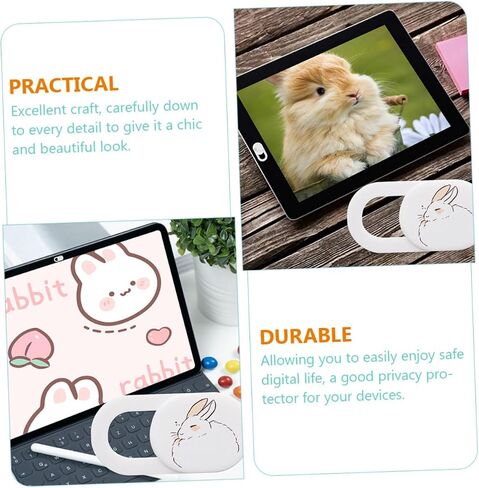 3Pcs Cartoon Webcam Cover Set Privacy Protection for Tablets and Phones Ultra-Thin Slider for Use in Saudi Arabia
