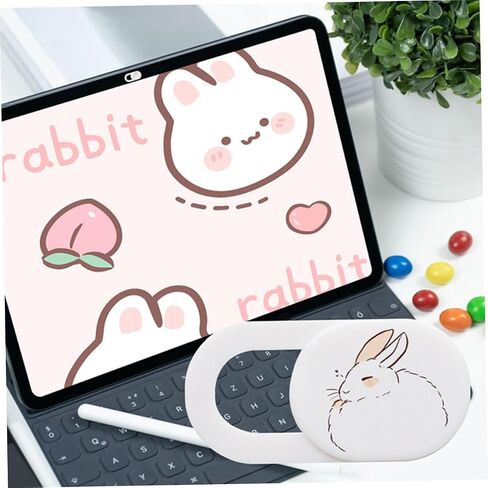 3Pcs Cartoon Webcam Cover Set Privacy Protection for Tablets and Phones Ultra-Thin Slider for Use in Saudi Arabia