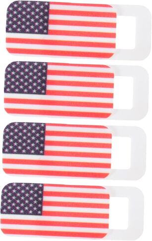 NUOBESTY 4Pcs American Flag Pattern Protect Covers Peeping Sliding Phone for Laptops Tablets Phones Durable Material for Privacy and Decoration in Saudi Arabia