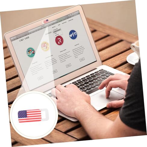 NUOBESTY 4Pcs American Flag Pattern Protect Covers Peeping Sliding Phone for Laptops Tablets Phones Durable Material for Privacy and Decoration in Saudi Arabia