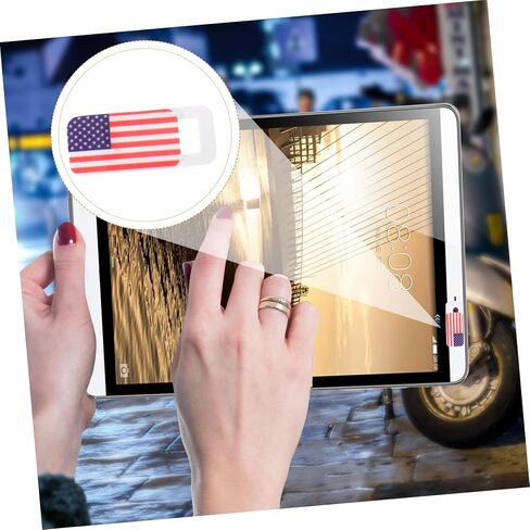 NUOBESTY 4Pcs American Flag Pattern Protect Covers Peeping Sliding Phone for Laptops Tablets Phones Durable Material for Privacy and Decoration in Saudi Arabia