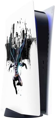 غلاف Skinit المخصص للألعاب متوافق مع وحدة تحكم الإصدار الرقمي PS5 - مرخص رسميًا من DC Comics Batman Holding Batarang Art Design in Saudi Arabia