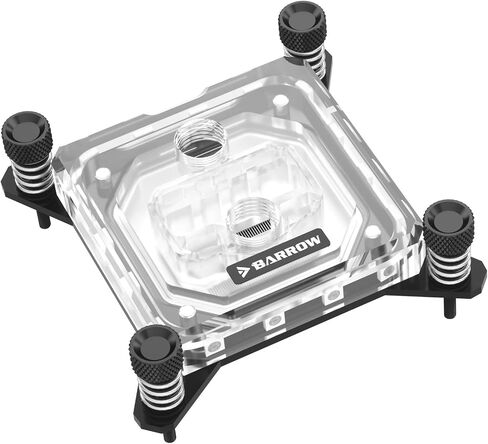 كتلة مياه Barrow LTYK3-04I لوحدة المعالجة المركزية Intel i3 i5 i7 i9 LGA 1700 1200 1156 1155 1151 1150 كتلة مائية نحاسية مع LRC 2.0 5v 3Pin aRGB LED ومحول (أسود) in Kuwait