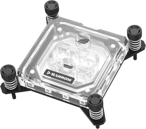كتلة مياه Barrow LTYK3-04I لوحدة المعالجة المركزية Intel i3 i5 i7 i9 LGA 1700 1200 1156 1155 1151 1150 كتلة مائية نحاسية مع LRC 2.0 5v 3Pin aRGB LED ومحول (أسود) in Kuwait