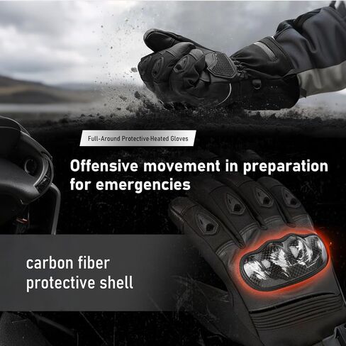 Heated Gloves, 5V 5000mAh Rechargeable Battery, Men Women, Upgraded Waterproof Windproof Non-Slip & Touchscreen Compatible, for Motorcycle Riding, Skiing, Hiking, Fishing, Hunting in Saudi Arabia