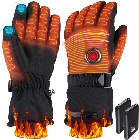 Heated Gloves for Men Women, Rechargeable Battery Heated Gloves with Touchscreen for Hunting Camping Skiing in Saudi Arabia