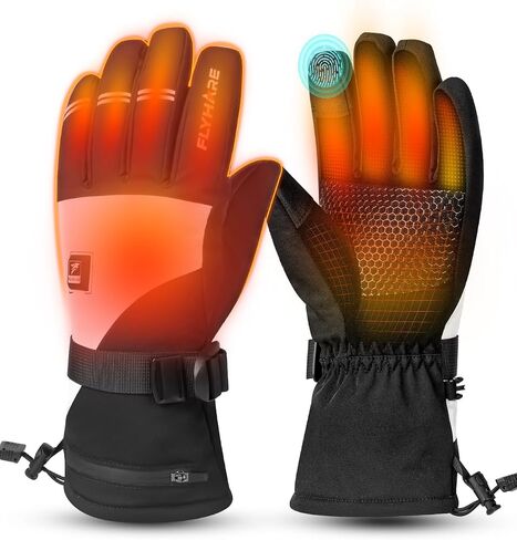 Flyhare Heated Gloves for Women Men, Rechargeable Heated Gloves with Touchscreen, Waterproof Electric Gloves Rechargeable Hunting, Skiing, Outdoor Work in Saudi Arabia