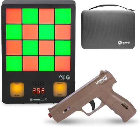 Laser Shooting Training System, VariShot Trainer Target with Point-of-Impact Display and Timed Games, Dry Fire Practice with SIRT Pistols, Class I Laser Output <0.396mW, Includes 2 Pistols in Saudi Arabia