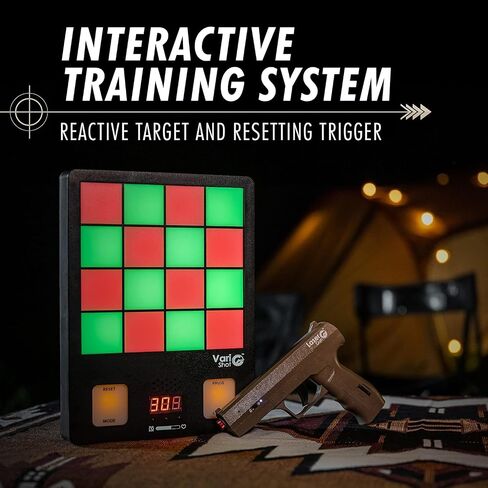 Laser Shooting Training System, VariShot Trainer Target with Point-of-Impact Display and Timed Games, Dry Fire Practice with SIRT Pistols, Class I Laser Output <0.396mW, Includes 2 Pistols in Saudi Arabia