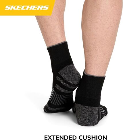 Skechers Men's 8-Pack Work Collection High Quarter Crew Socks, Extra Cushion & Mesh Ventilation in Saudi Arabia
