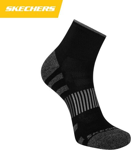 Skechers Men's 8-Pack Work Collection High Quarter Crew Socks, Extra Cushion & Mesh Ventilation in Saudi Arabia