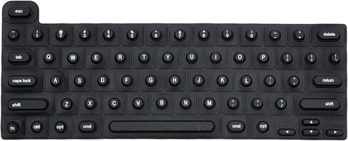 غطاء لوحة المفاتيح للأظافر الطويلة - لوحة مفاتيح مرتفعة لجهاز MacBook Pro & Air وiPad 13 بوصة ولوحة مفاتيح سحرية (بدون لوحة أرقام) - سيليكون - كتابة مريحة ودقيقة - تحمي الأظافر والمفاتيح (أسود) in Saudi Arabia
