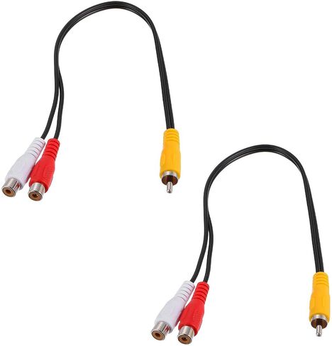 MECCANIXITY 2pcs RCA Splitter Cable, 1RCA Female to 2RCA Male 5ft AV Audio Video Splitter Adapter Output Cable for Subwoofer Amplifier in Saudi Arabia