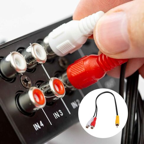 MECCANIXITY 2pcs RCA Splitter Cable, 1RCA Female to 2RCA Male 5ft AV Audio Video Splitter Adapter Output Cable for Subwoofer Amplifier in Saudi Arabia
