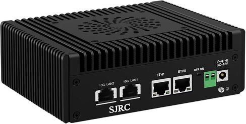 SJRC Mini PC 2x10 GbE RJ45, Firewall Appliance N150 (Upgraded N100) 8G DDR5 RAM 128G SSD, Dual i226V 2.5 Gbit LAN, S7 Pro OPNsense Micro Computer, 2xNVMe, 2xHD, Type-C, TF in Saudi Arabia