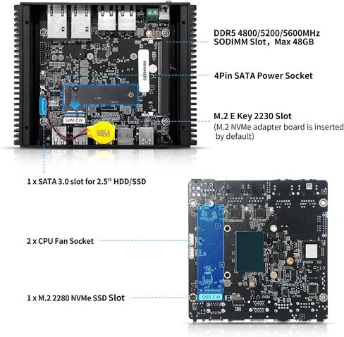 SJRC Mini PC 2x10 GbE RJ45, Firewall Appliance N150 (Upgraded N100) 8G DDR5 RAM 128G SSD, Dual i226V 2.5 Gbit LAN, S7 Pro OPNsense Micro Computer, 2xNVMe, 2xHD, Type-C, TF in Saudi Arabia