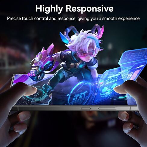 Esanik [2+2 واقي شاشة للخصوصية لهاتف Samsung Galaxy S25 Ultra 6.9 بوصة مضاد للتجسس PET (ليس زجاجًا) مع إطار سهل التركيب + واقي عدسة الكاميرا متوافق مع معرف بصمة الإصبع in Kuwait
