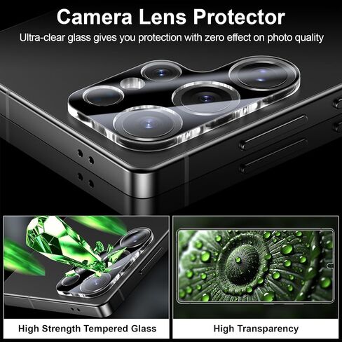 Esanik [2+2 واقي شاشة للخصوصية لهاتف Samsung Galaxy S25 Ultra 6.9 بوصة مضاد للتجسس PET (ليس زجاجًا) مع إطار سهل التركيب + واقي عدسة الكاميرا متوافق مع معرف بصمة الإصبع in Kuwait