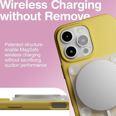 مقبض لاصق للهاتف SEMBO UniSuction Lite [متوافق مع ملحقات MagSafe] حامل تثبيت بدون استخدام اليدين لـ TikTok والصور الذاتية ومقاطع الفيديو - 2.44 × 3.47 بوصة (شفاف) in Kuwait