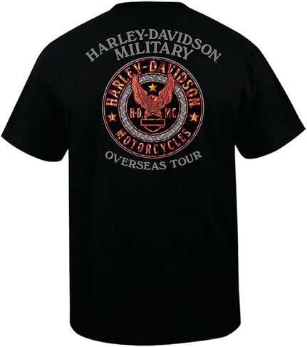 Harley-Davidson Military - Men's Graphic Short Sleeve Crew Neck T-Shirt - Overseas Tour | War Bike in Kuwait